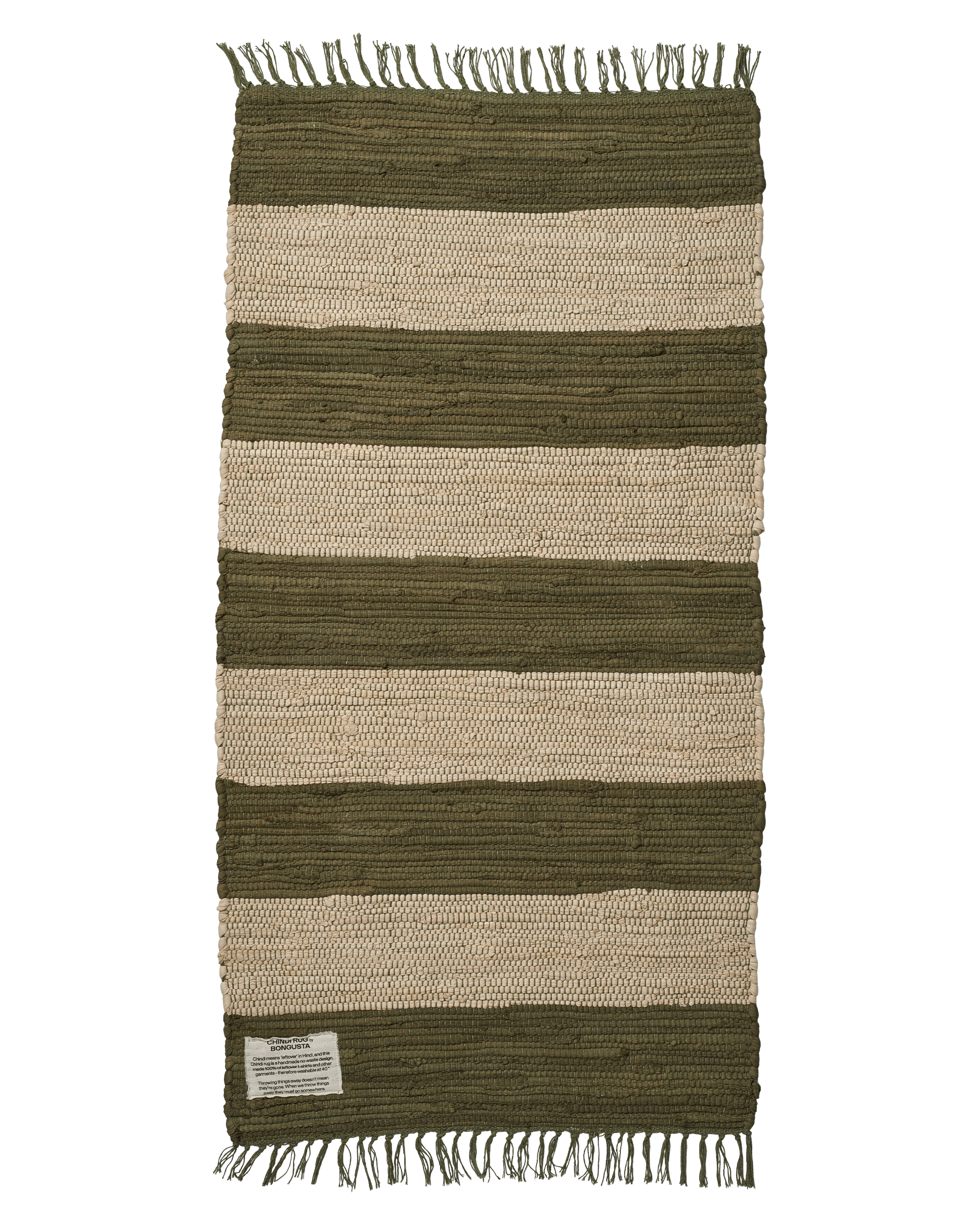 Bongusta, Product image, Chindi tæppe, army & beige, 7 of 9}