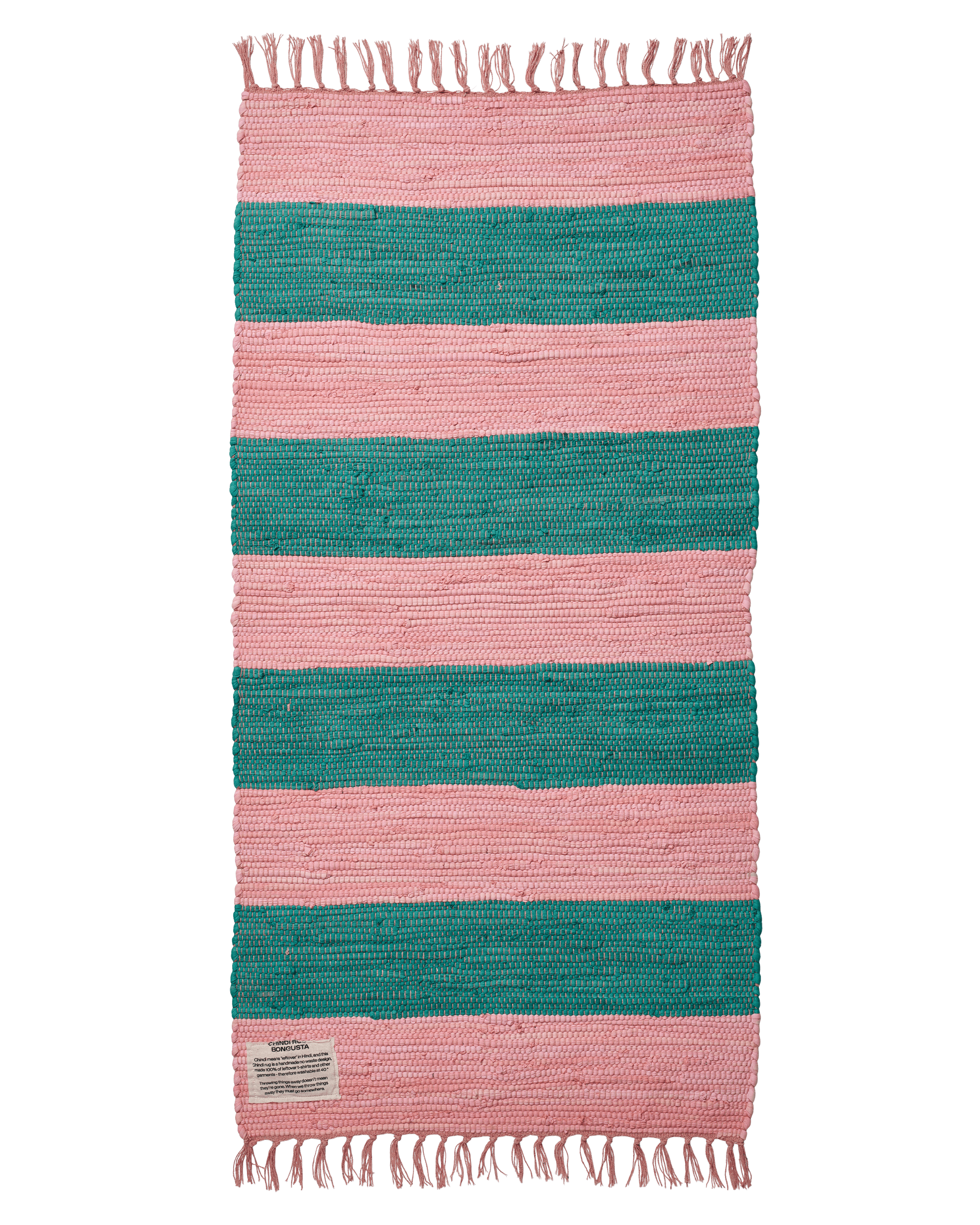 Bongusta, Product image, Chindi tæppe, pink & grass, 7 of 8}