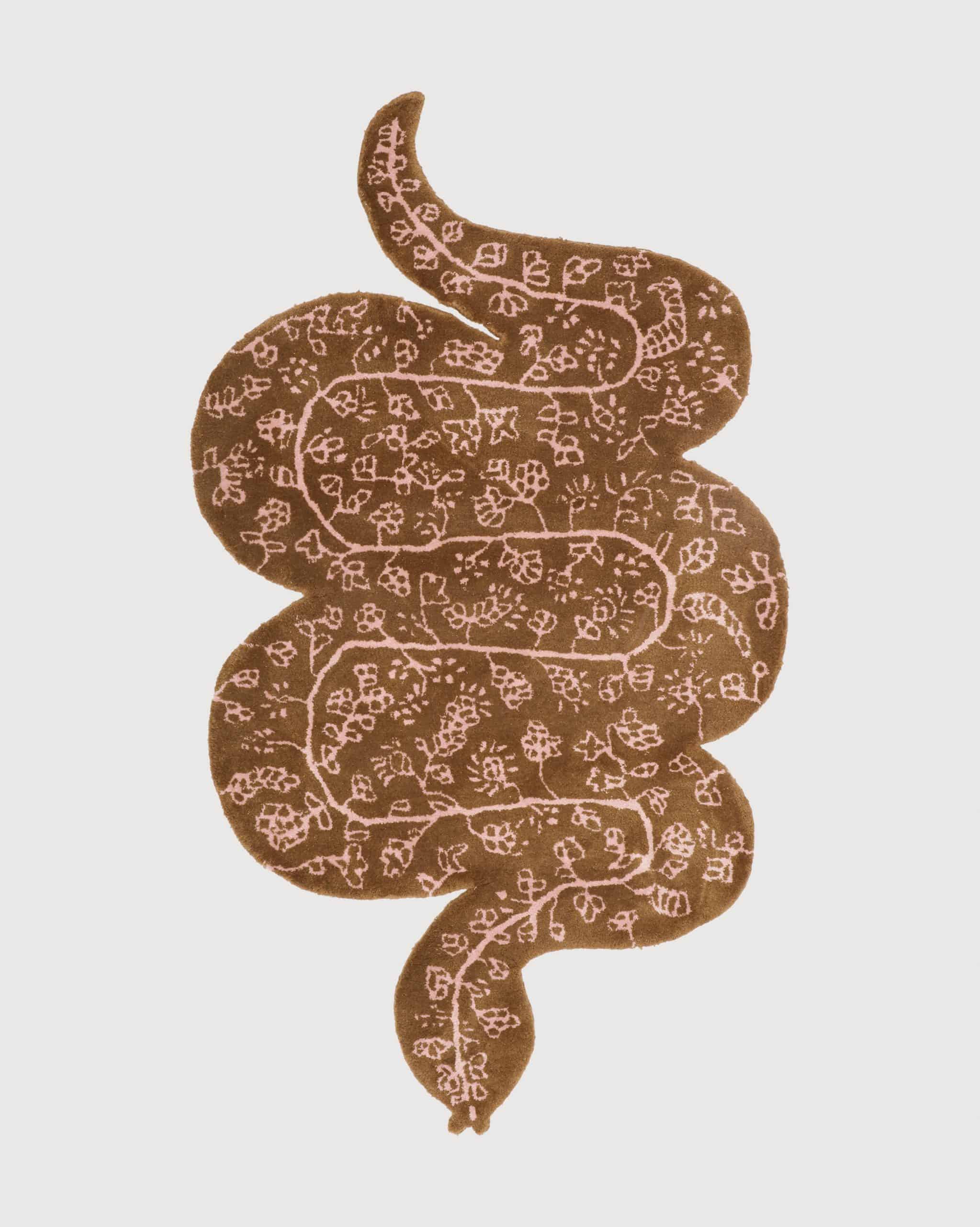 Bongusta, Product image, Snake Rug, rose & brown, 3 of 3}