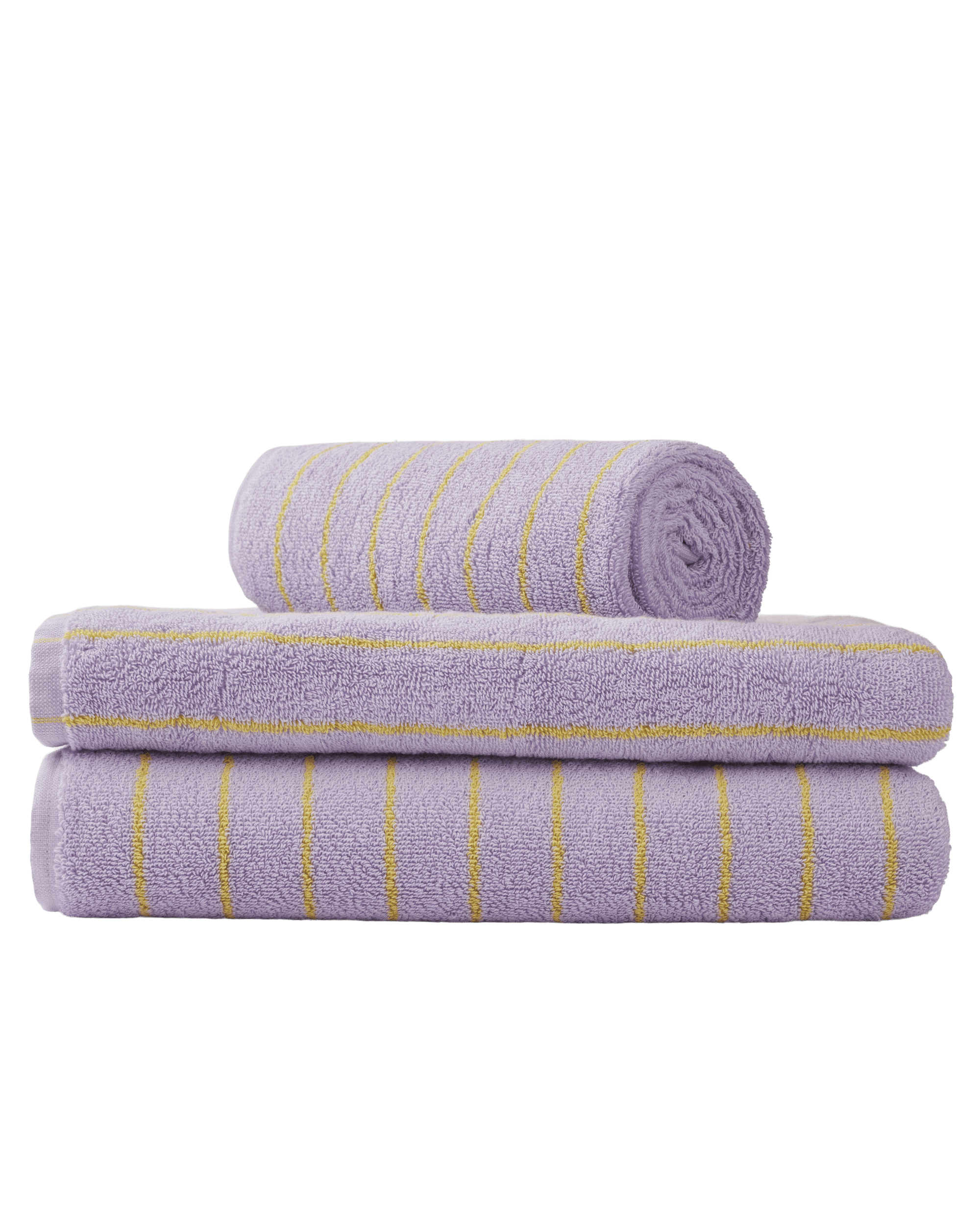 Bongusta, Product image, Naram håndklæder, lilac & neon yellow, 5 of 5}