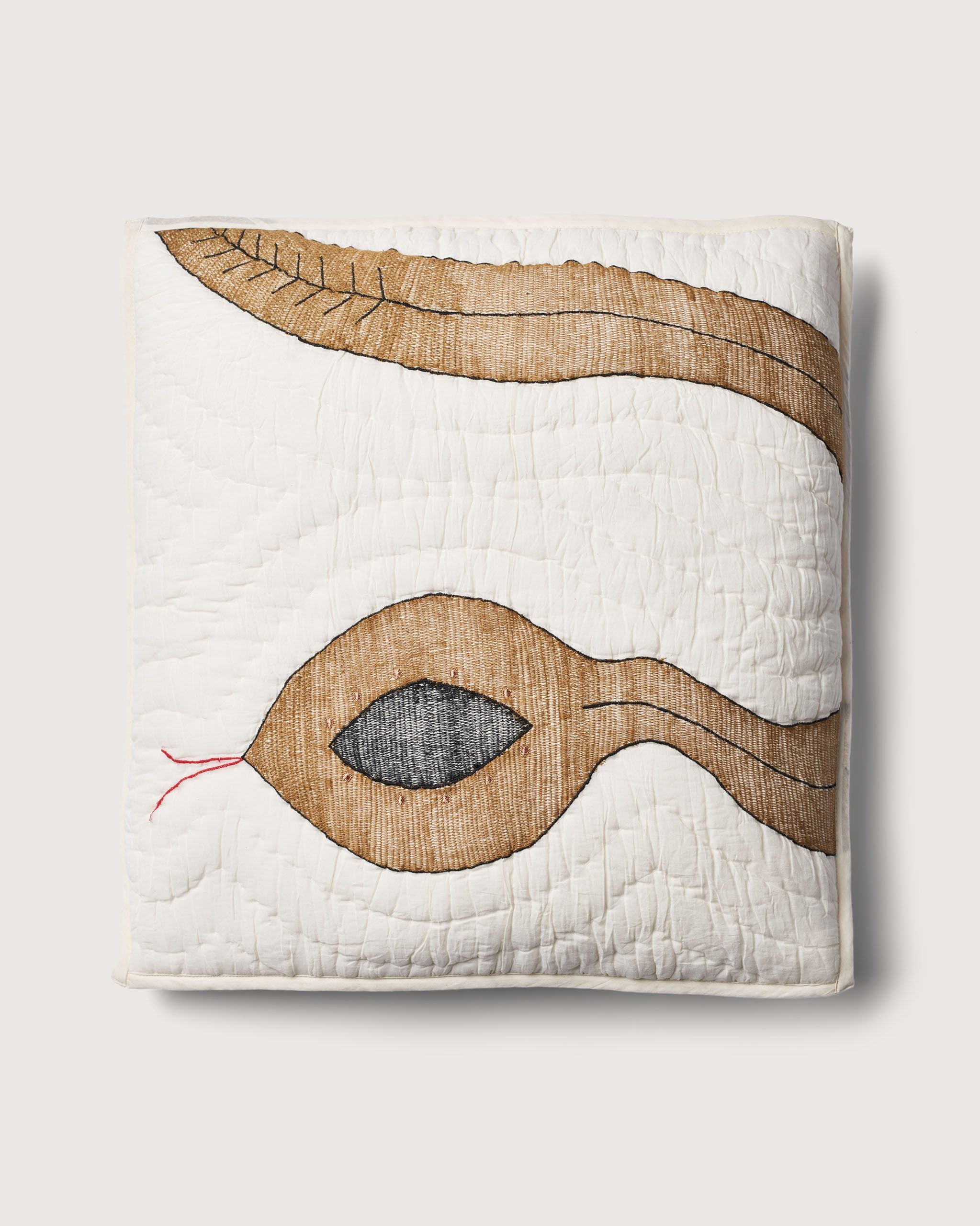 Bongusta, Product image, Snake Quilted Pillow, amber, 1 of 4}