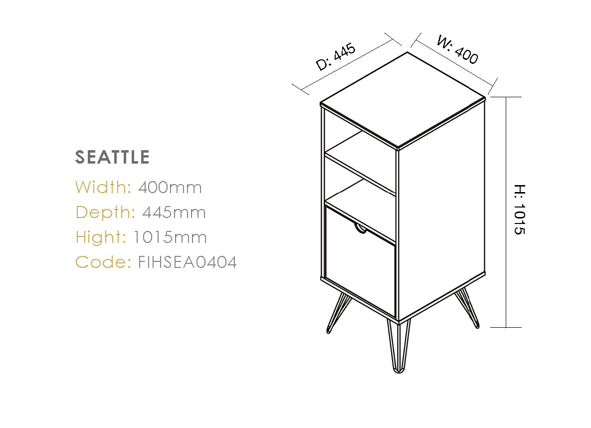 Seattle Cabinet with 2 shelves & Draw – Elite Consultants