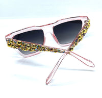 Gold Ball and Swarovski Crystal Encrusted Sunglasses