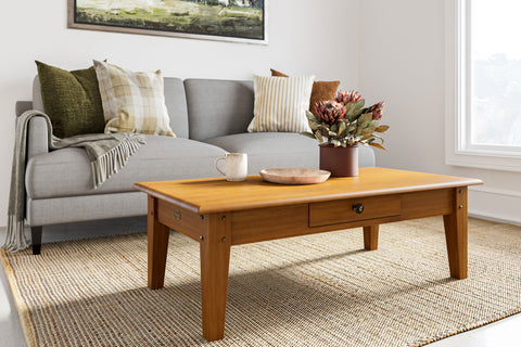 wooden villager coffee table by coastwood furniture