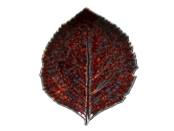 Costa Nova Riviera Tallerken hortensia 22 x 19 cm granatrød/sort nistret