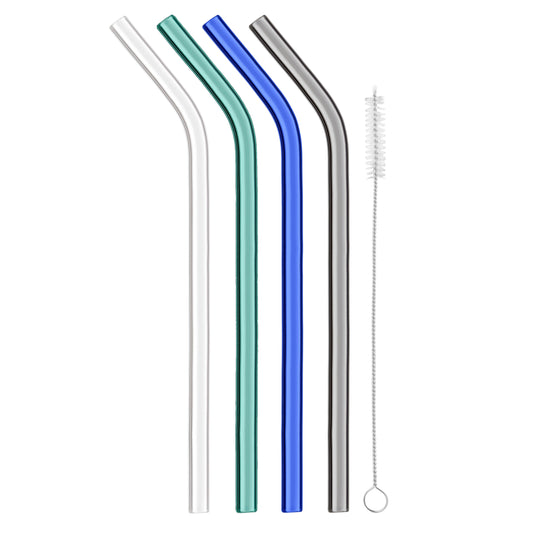 Grey Wide Straight Glass Straws – Trolley Square Market