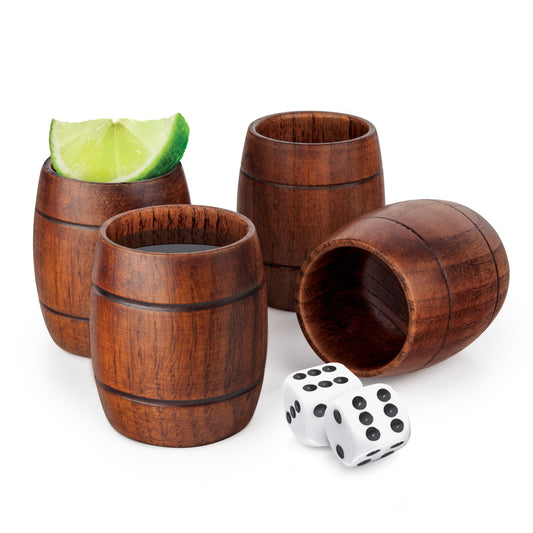 Aixiangru Cocktail Cup Solid Wine Glass Water Cup Drinks Mug Wood Coaster  Natural Wooden Coasters Round 6-9cm Kitchen Bar Tools