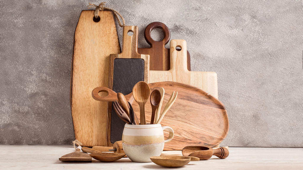 Spatule Lisse en Bois de Hêtre pour la Cuisine de la Série Brun