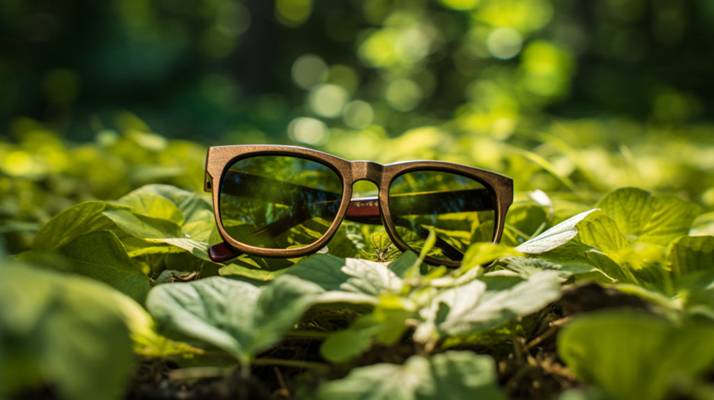 lunettes de soleil en bois