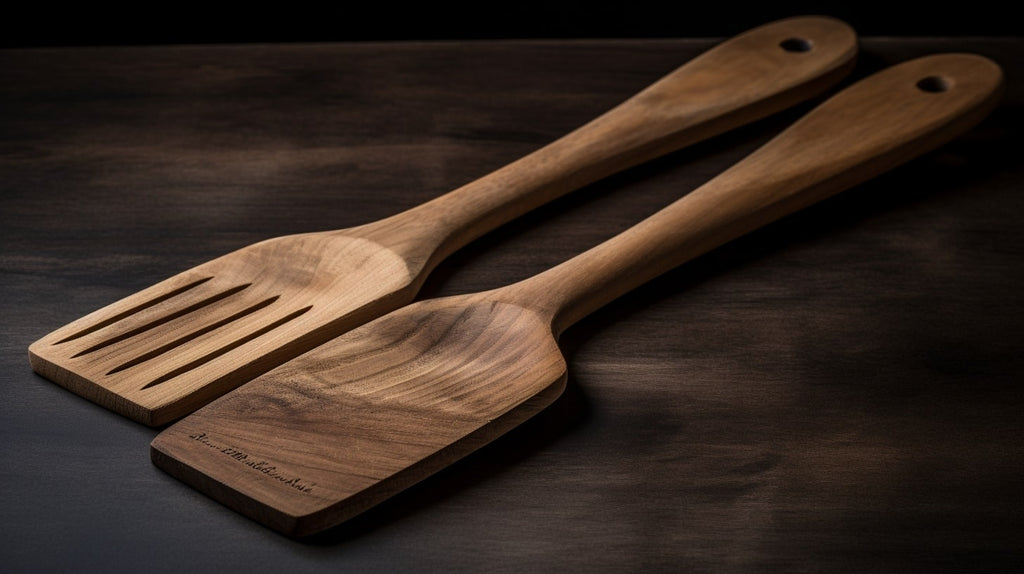 5 pièces en bois cuisine moderne à motif en bois Spatule de