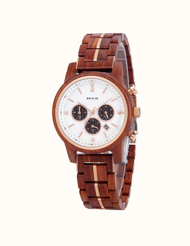 Montre avec Bracelet en Bois pour Femme