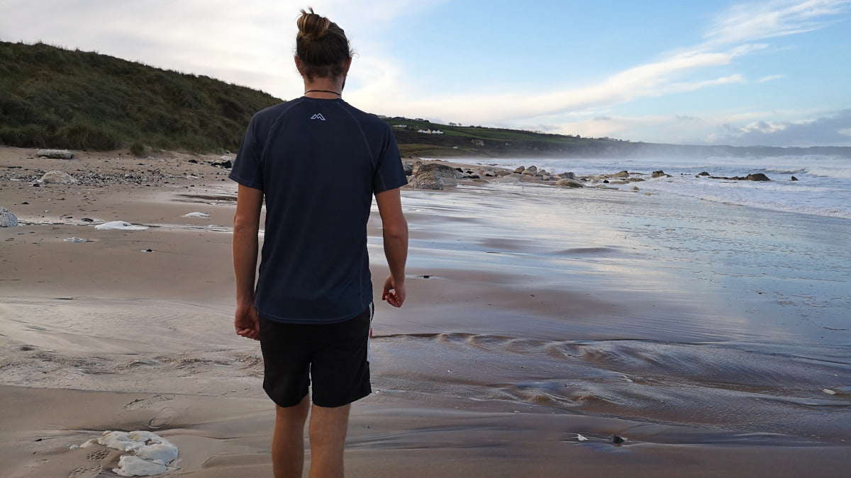 Cool down on the beach after a trail run