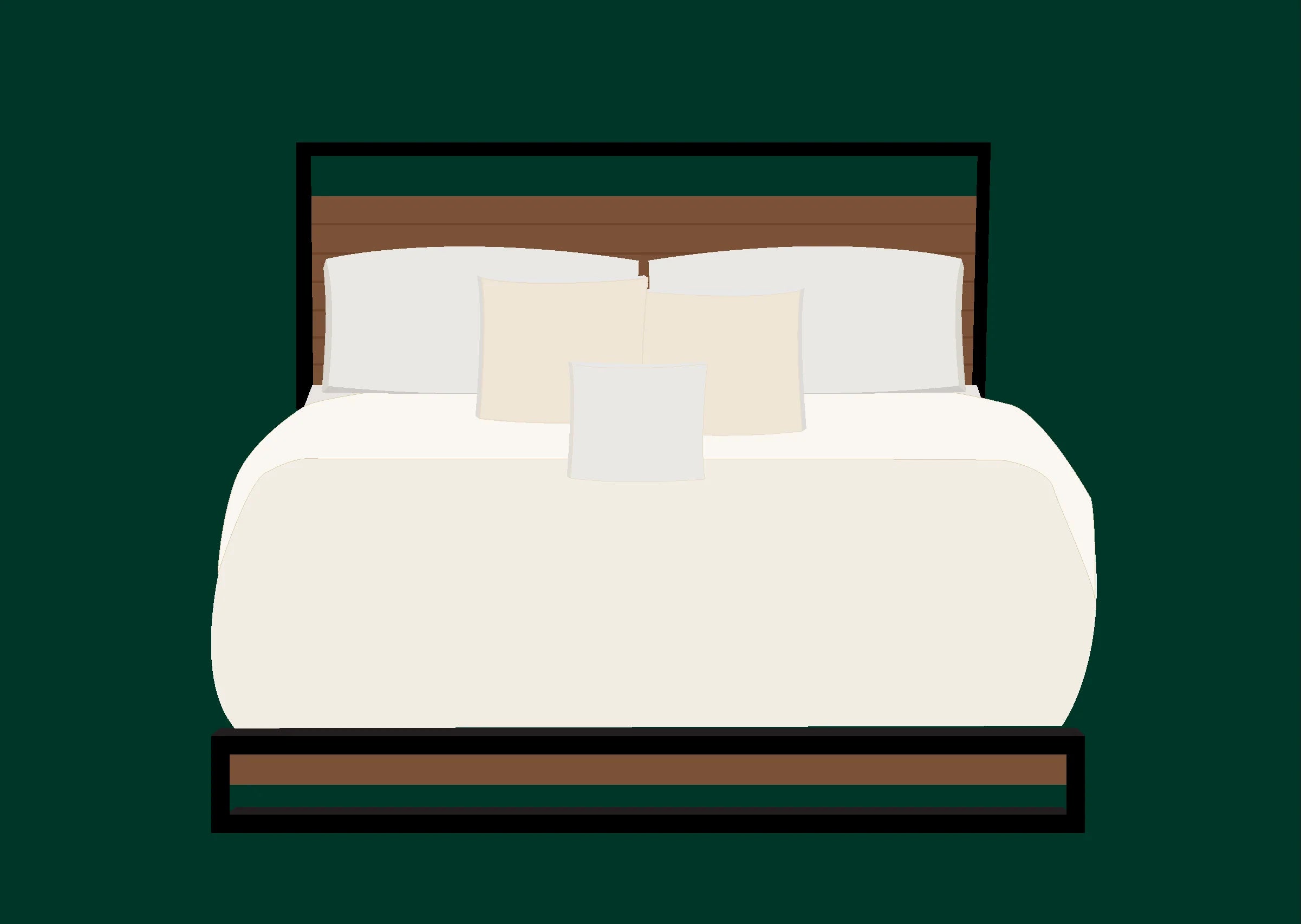 ZINUS(ジヌス)のベッドの上に置かれているZINUSのマットレス