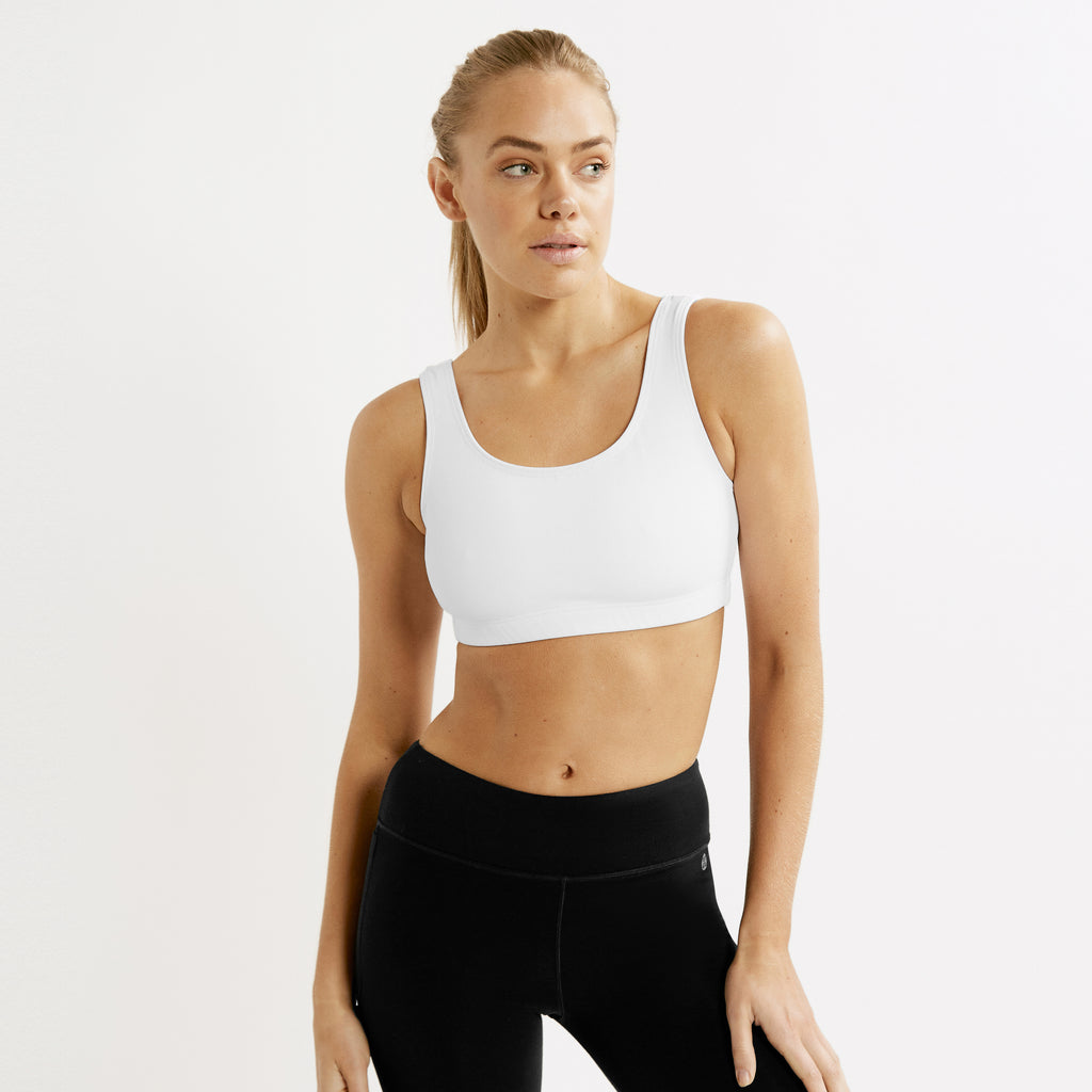 White Crop Top, White Sports Bra, Bella Bustiere