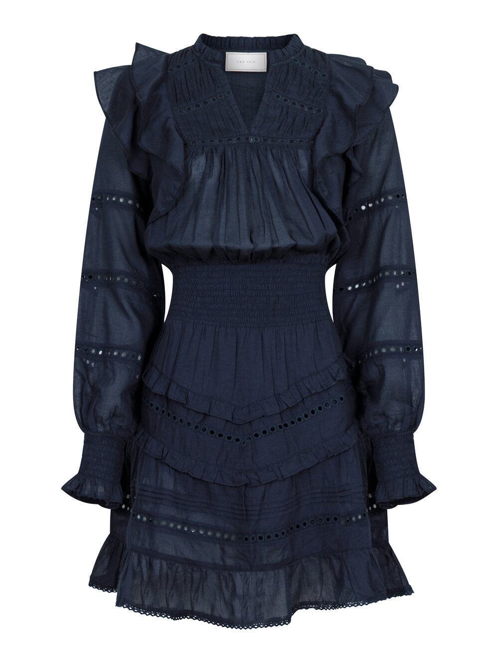 Neo Noir – Harmoni S Voile kjole – blå – Size (36)