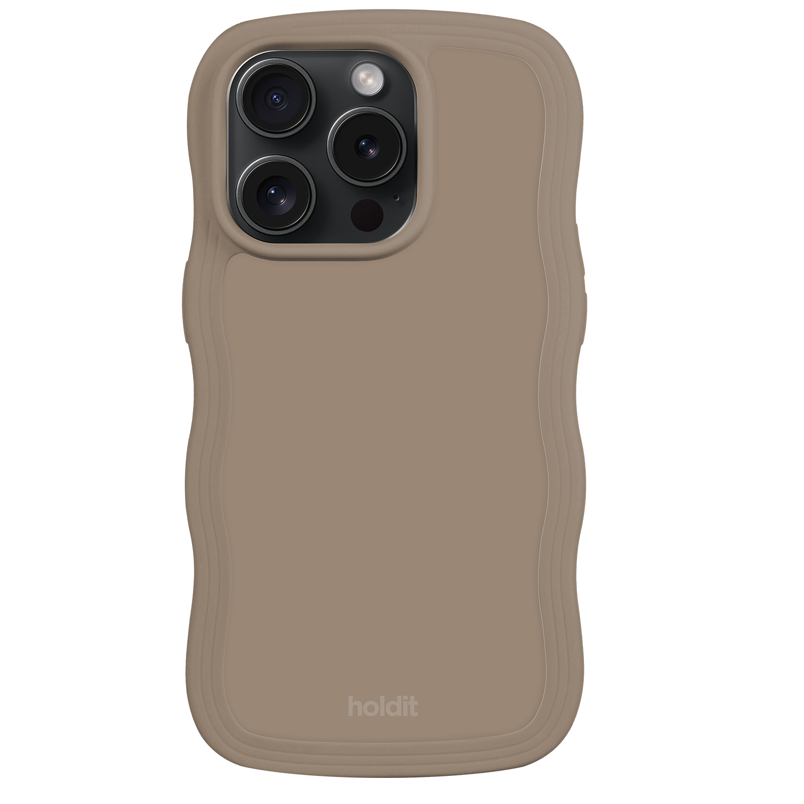 Holdit - iPhone 14 Pro Wavy cover - Mocha Brown