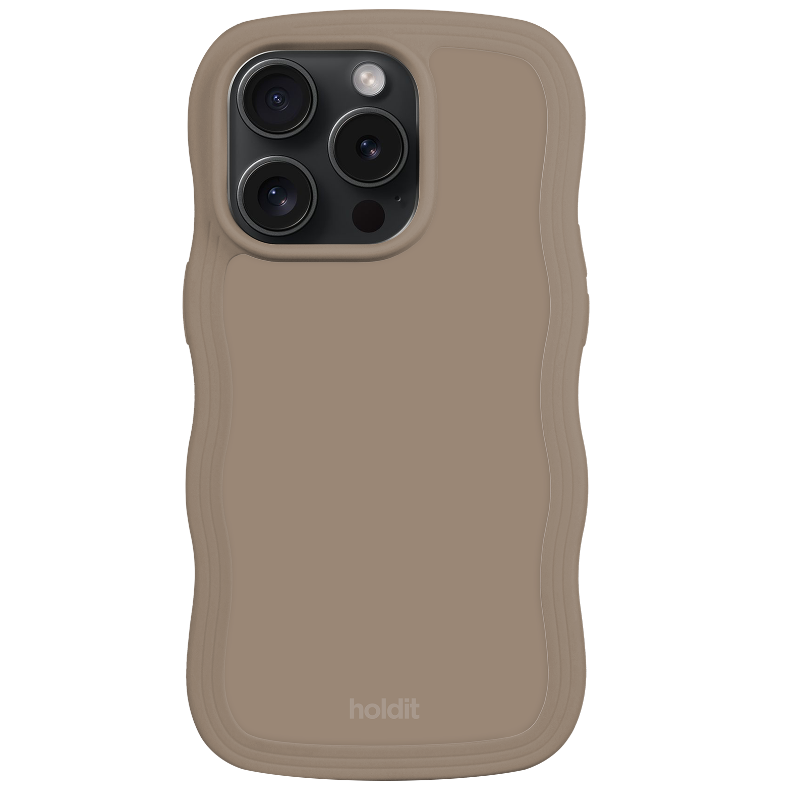 Holdit - iPhone 15 Pro Wavy cover - Mocha Brown