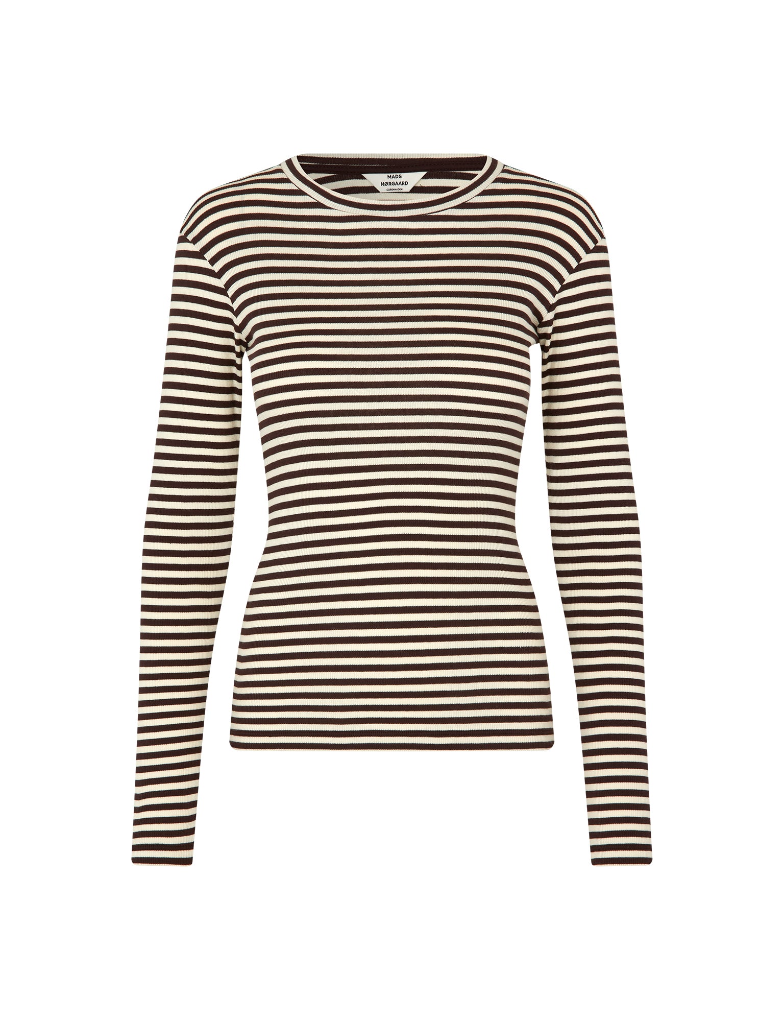 Billede af Mads Nørgaard - 2X2 Stripe Tuba bluse - brun - Size (xxl)