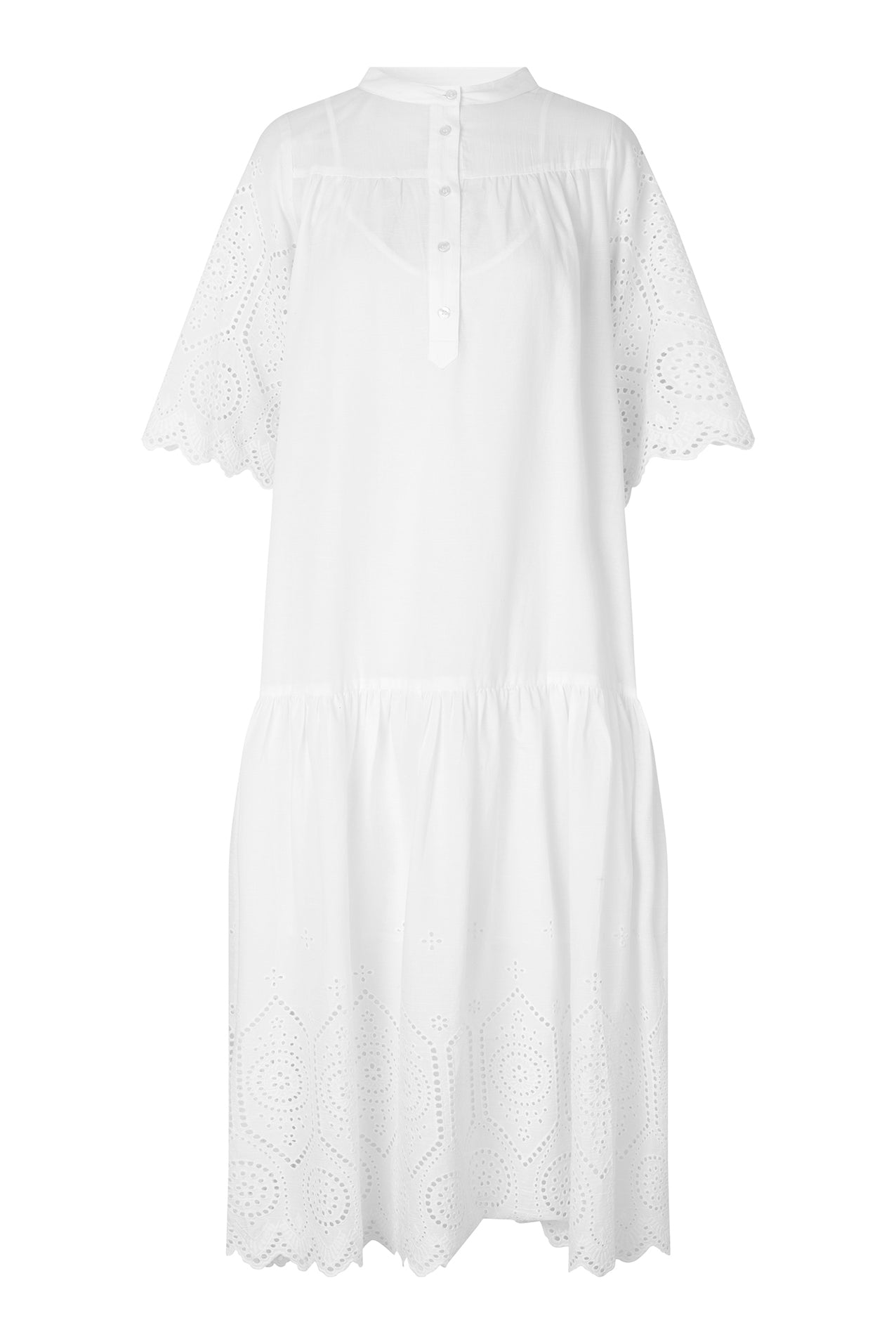 Lollys Laundry – Timor midi kjole – hvid – Size (l)