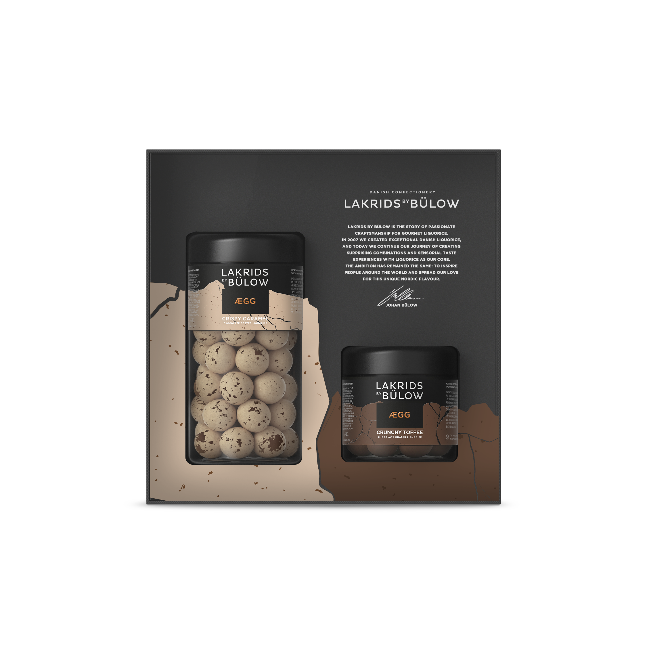 Billede af Lakrids By Bülow - Black Box, regular & small - Crispy Caramel/Crunchy Toffee