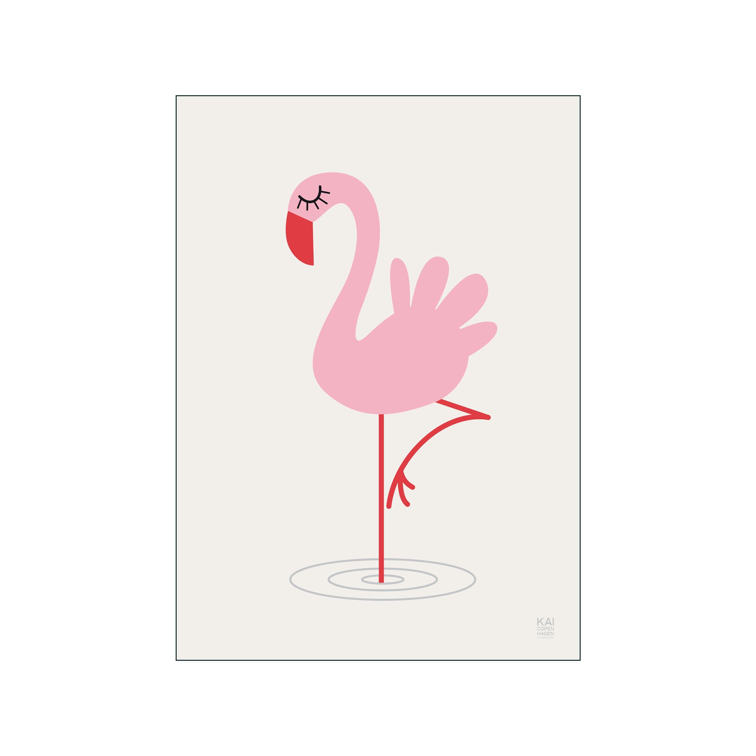 Billede af Poster & Frame - KAI Copenhagen Flamingo plakat