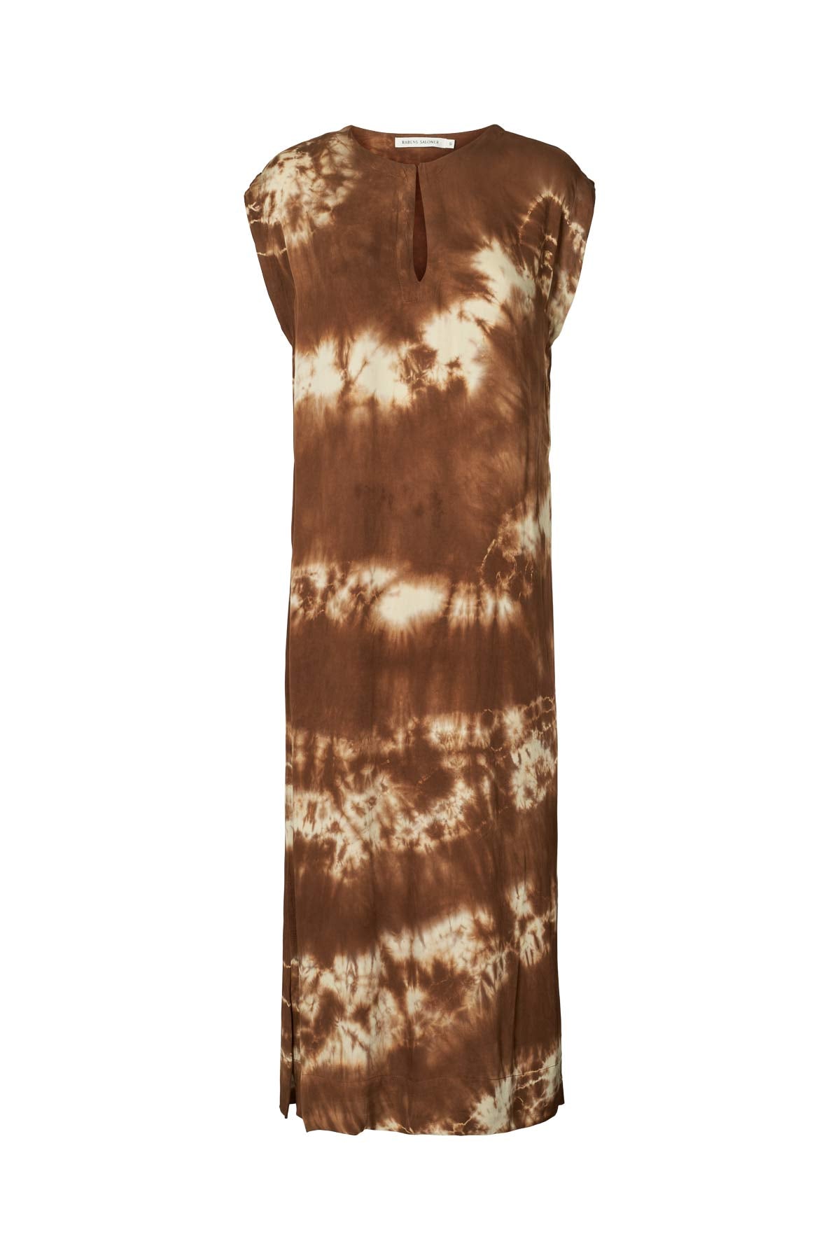 Rabens Saloner – Lecia Nebula lang kjole – brun – Size (l)