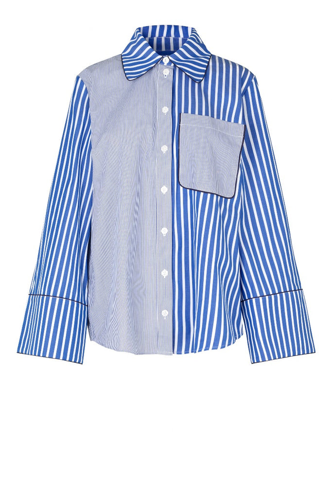 mel Bløde Afgift Køb Mettie skjorte - Blue Folk Stripe fra Baum und Pferdgarten online |  Bahne