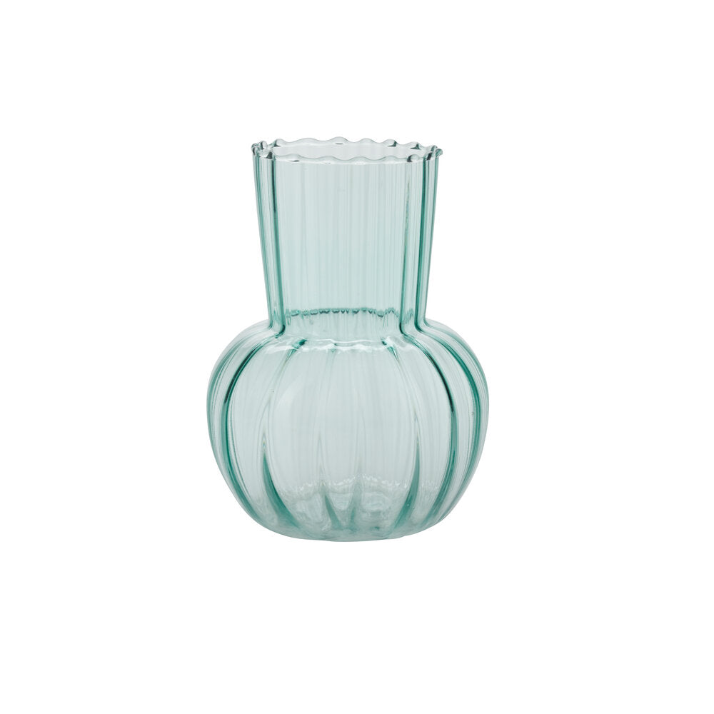 Glass Simple vase, Mint - H21 cm. –