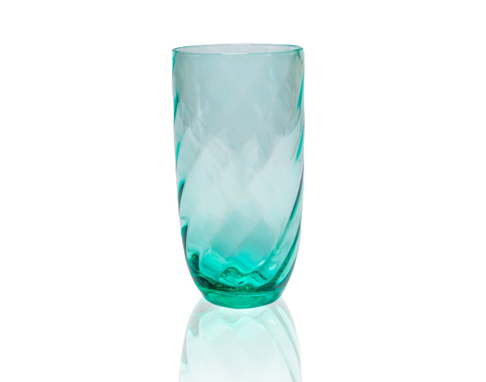 Billede af Anna Von Lipa - Swirl Long tumbler glas - Beryl green