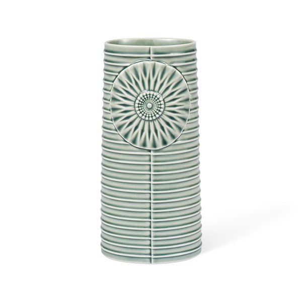 Billede af Dottir - Pipanella Lines vase, grøn - 18,1x8,5 cm