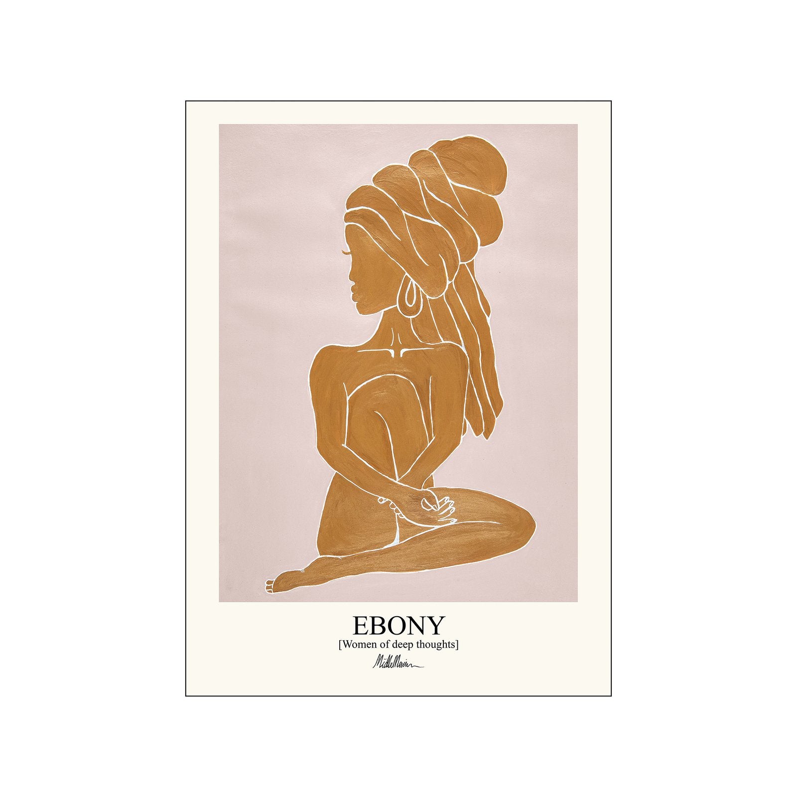 Køb Morais Artworks Ebony plakat - Orange fra & Frame | Bahne.dk