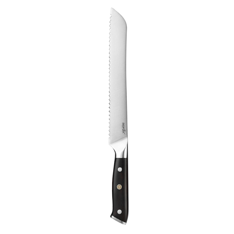 Billede af Nordic Chefs - Brødkniv, sort - 23 cm.