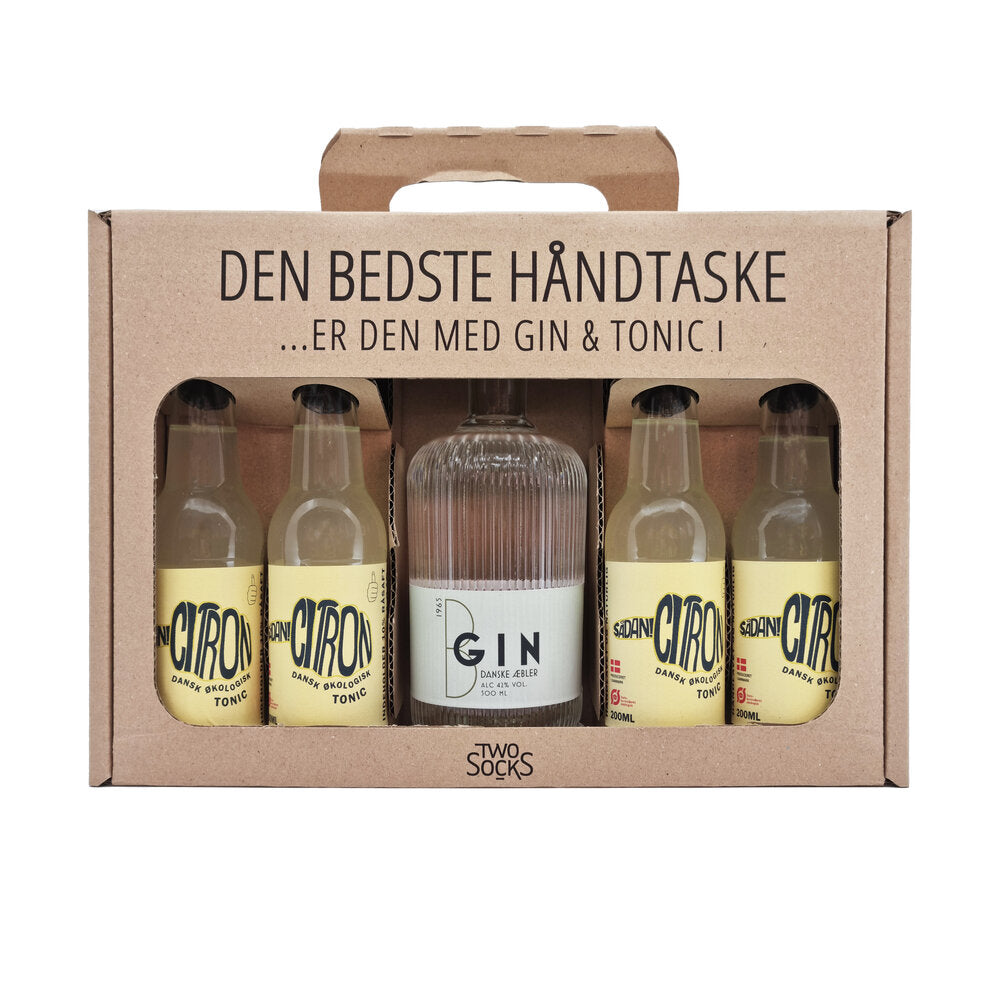 Billede af Two Socks - B Gin Danske Æbler gaveæske - 500 ml.