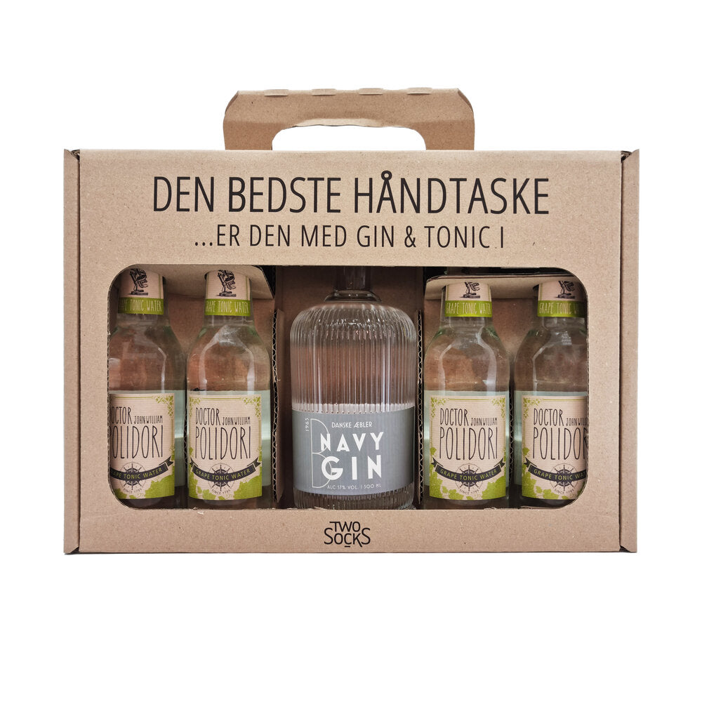 Billede af Two Socks - B Navy Gin Danske Æbler gaveæske - 500 ml.