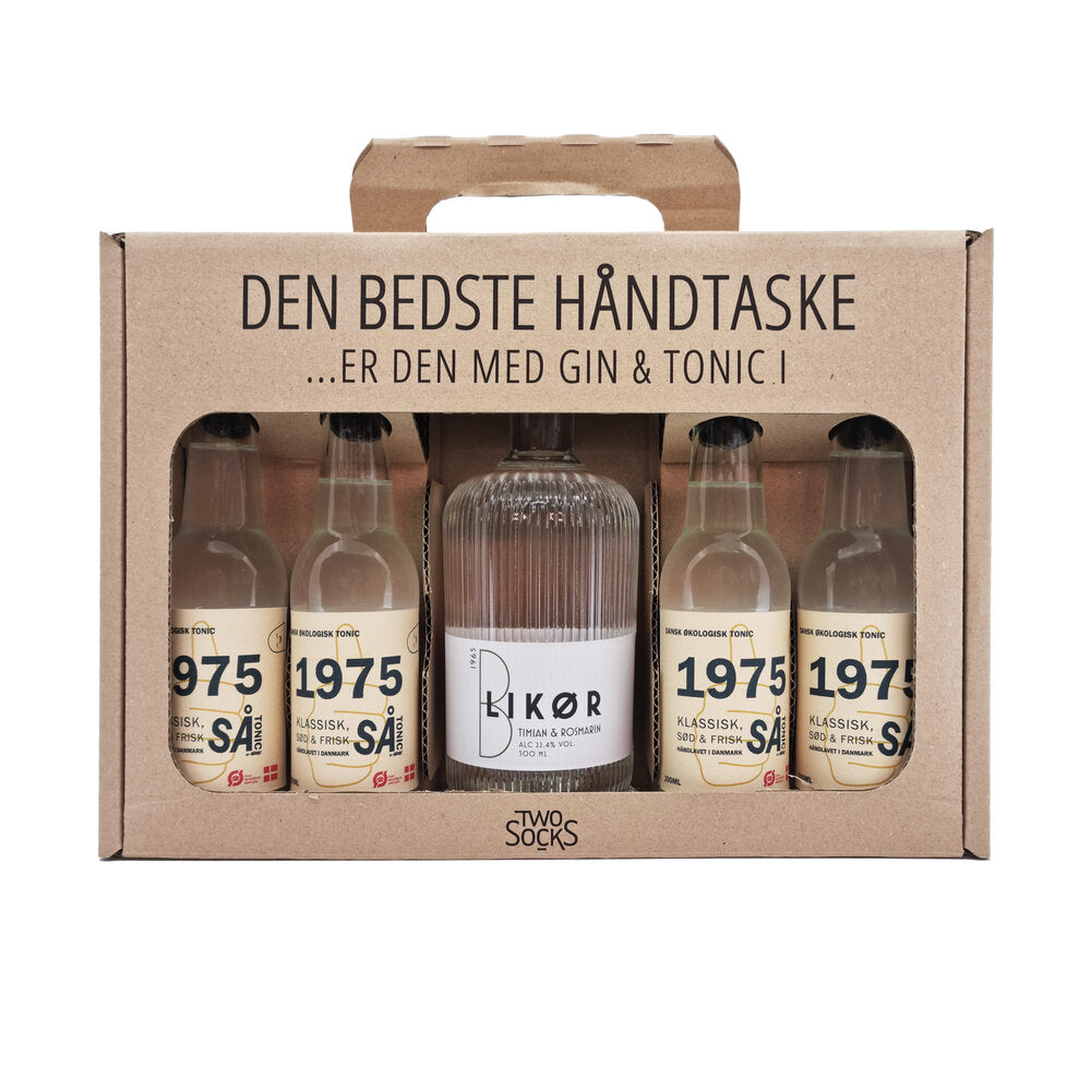 Billede af Two Socks - B Likør Timian & Rosmarin gaveæske - 500 ml.