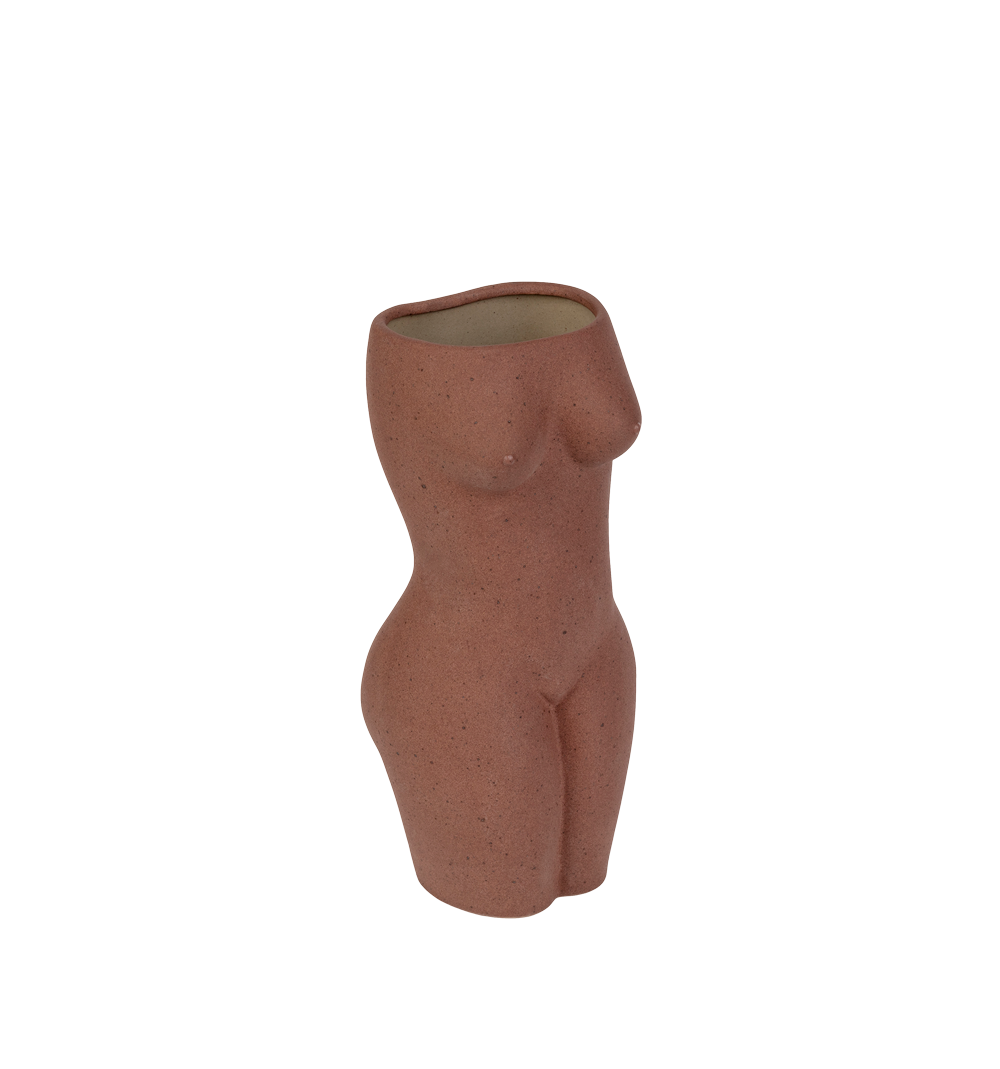 Billede af Doiy - Body vase, brun - H: 22,5 cm.