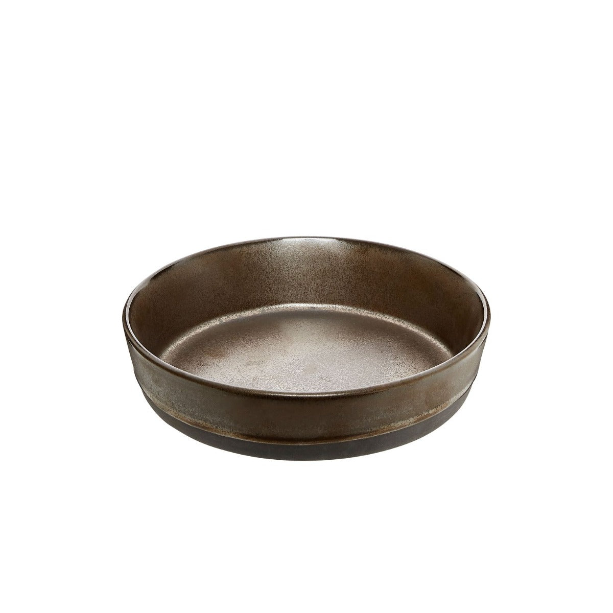 Billede af Raw - Suppe tallerken, brun metallic - 19,4x4,5 cm.