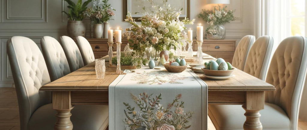 rustic spring table runners for home and kitchen
