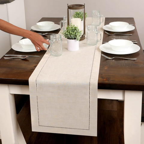 hemstitch table runner