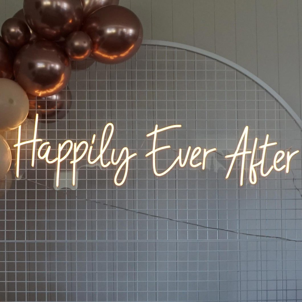 Happily Ever After Neon Sign For Hire Shine Bright Neon Signs Sydney