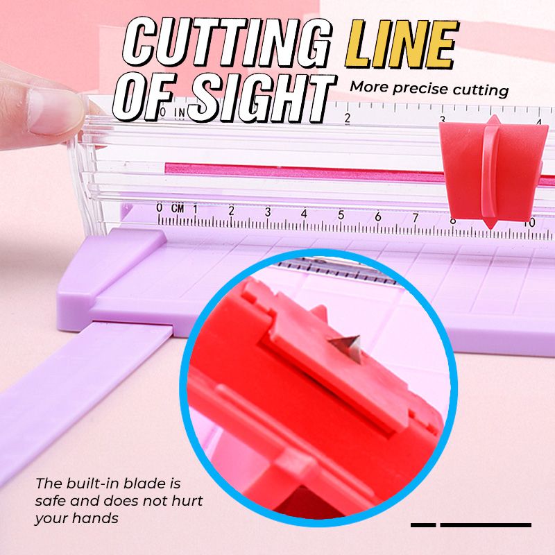 Portable Mini Scrapbooking Paper Trimmer Cutters Guillotine with Pull-out Ruler for Photo Labels Paper Cuttin