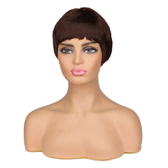 WHIMSICAL W Women Synthetic Short Black Wigs Natural Hair Wigs Heat Resistant Hair Wig for Women