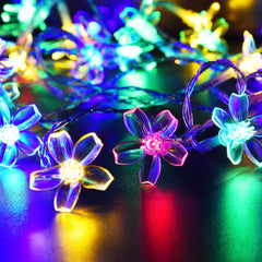 7M/5M Solar String Christmas Lights Outdoor 23ft 50/20LED 8Mode Waterproof Flower Garden Blossom Lighting Party Home Decoration