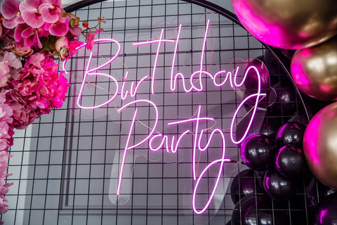 Using Neon LED Signs for Birthday Party