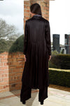 LONGING DEVOTION Coat - BLACK SATEEN