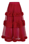 WILD IN THE PLEATS Skirt - ROUGE RED