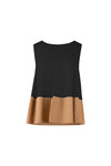 DOUBLE SCOOP Top - BLACK/CARAMEL