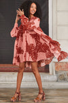 IT'S FALL COMING BACK TO ME Dress - CINNAMON LEAF