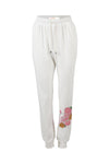 FLOWER PATCH Trackpant - Cream