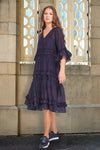 A FRILLING REPEAT Dress - NAVY